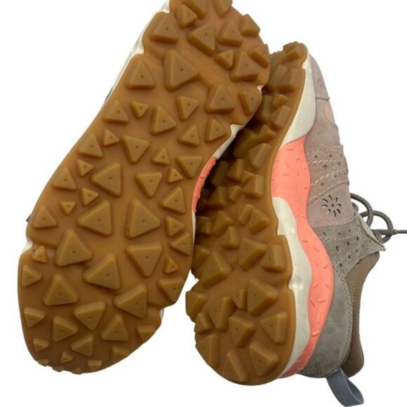 Flower Mountain x Free People Corax Pink Gray Suede Low Cork Insole Sneakers 8 - Picture 9 of 10